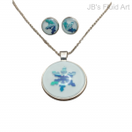 Snowflake Shaped Acrylic Pour Necklace